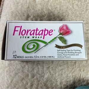 Floratape Stem Wrap Green Tape box of 10 rolls 1/2 in. X 30 YDS